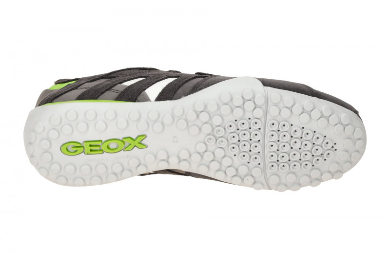 Geox Snake Schuhe Sneaker grau neon-grün U4507A