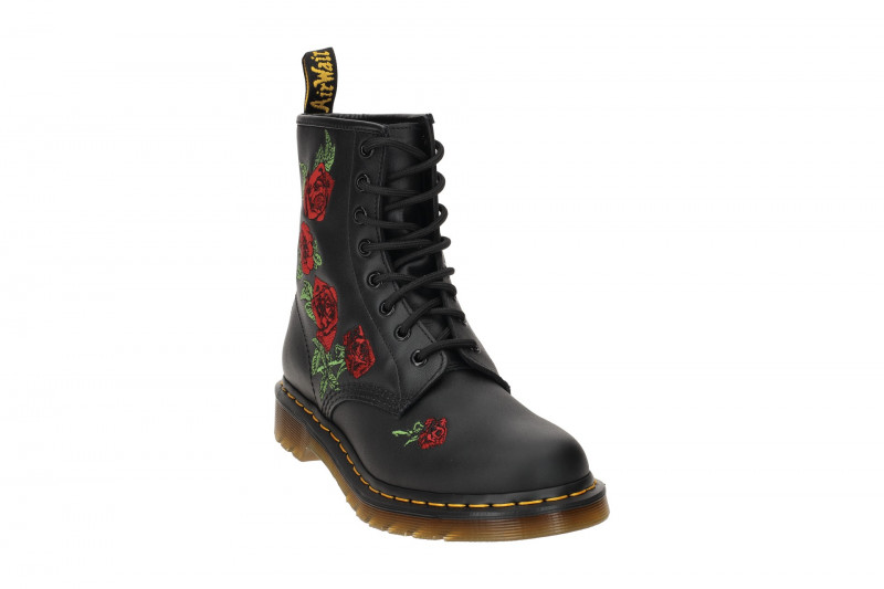 Dr. Martens 1460 Vonda Damen Stiefel schwarz Blumen 24722001