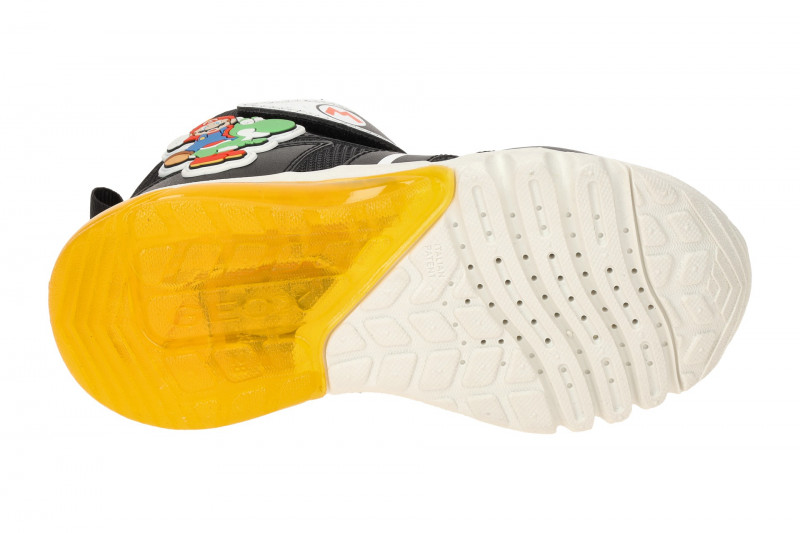 Geox Kinder Schuhe schwarz gelb Super Mario J46LBJ