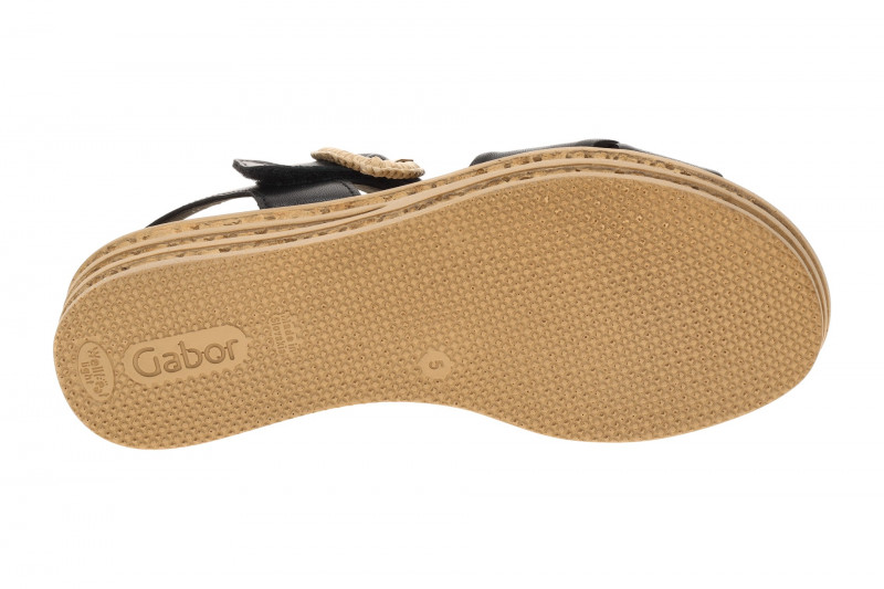 Gabor Plateau Sandale schwarz Nappa 84.556.27