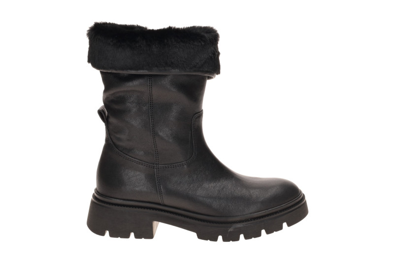 Gabor Stiefel schwarz Fellkragen gekrempelt 8021.04.001
