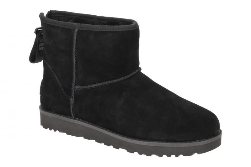 UGG Classic Mini Logo Zip Stiefel schwarz 1122671