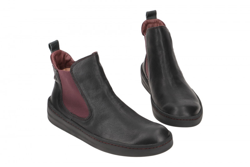 Think Kumi Stiefelette Chelsea Boots schwarz rot 867