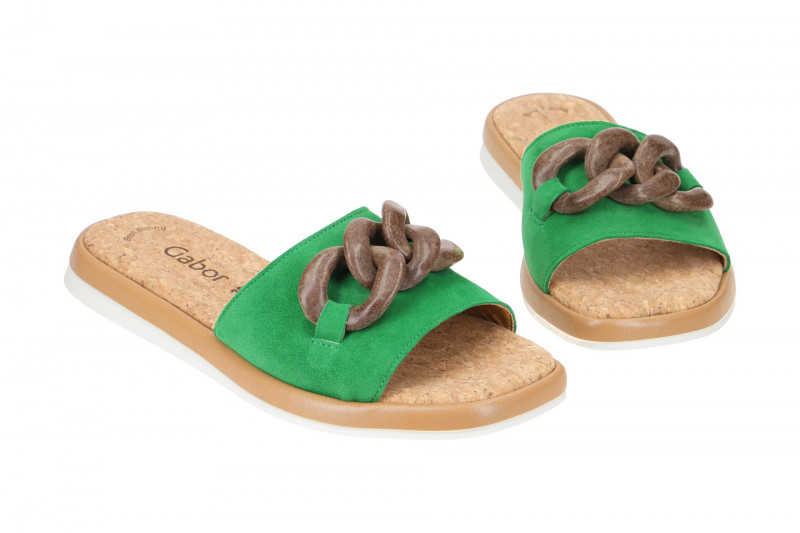 Gabor Pantolette grün verde 24.510.19