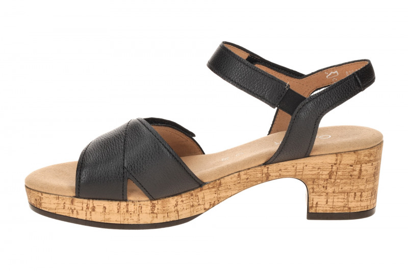 Gabor Plateau Sandalette schwarz Glattleder 82.072.57