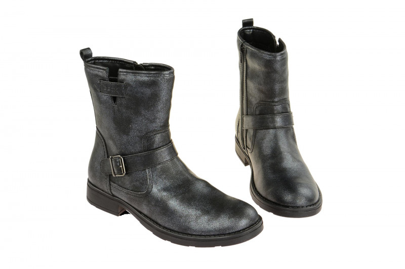 Geox Sofia Stiefel schwarz silber metallic