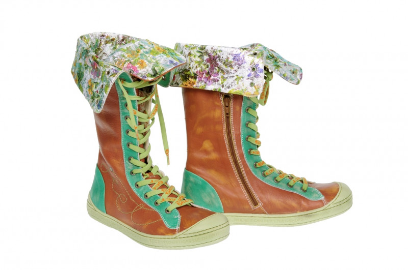 Eject Dass Stiefel braun grün 15433