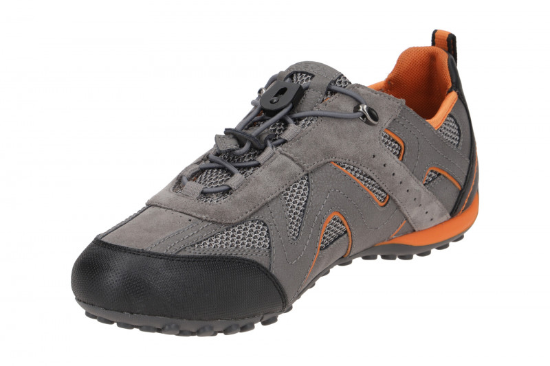 Geox Snake Sneaker Schuhe grau orange U2507B