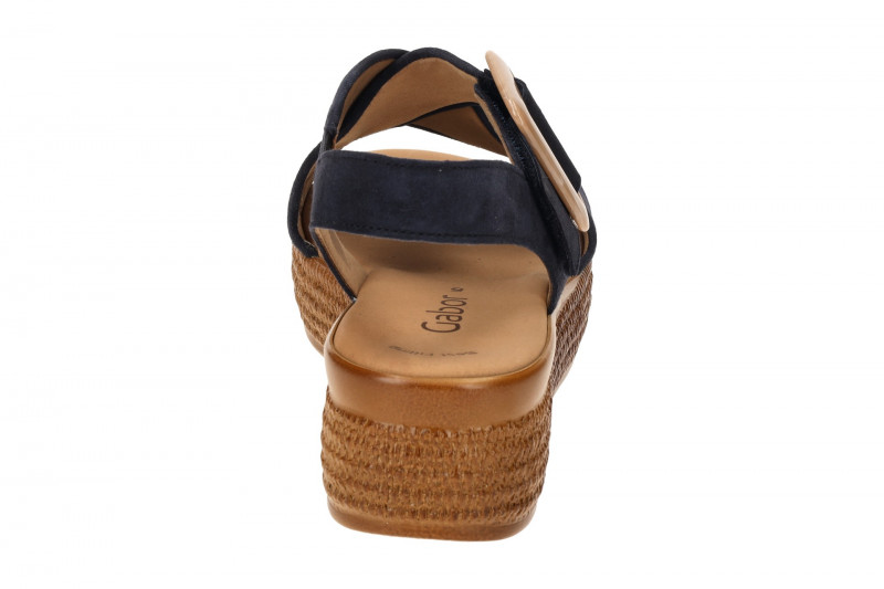 Gabor Plateau Sandale blau atlantik Samt 64.572.16