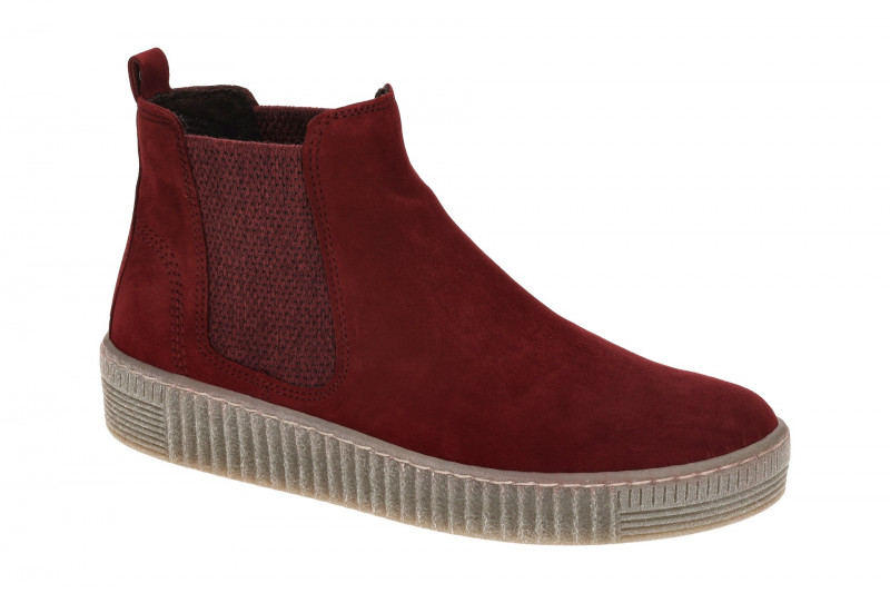 Gabor Stiefelette Chelsea-Boots rot Velour 73.731.15