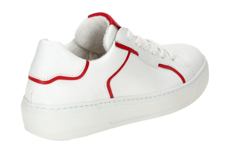 Gabor Schuhe weiß rot Nappa Sneakers 63.210.25