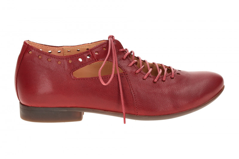 Think Guad Damen Schnür Schuhe rot rosso gelocht 565