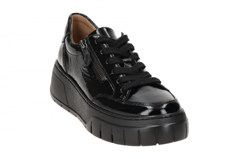 Gabor Schuhe Plateau Sneakers schwarz Lack 73.220.97