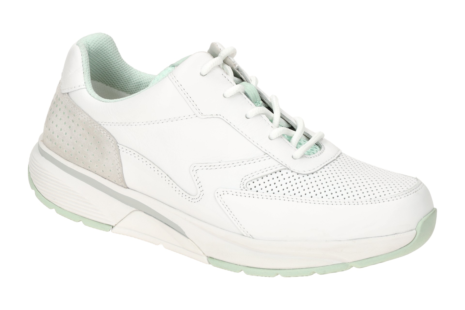 Gabor Sneaker Herren/Damen – Freizeitschuhe Aus Textil Mit Plateausohle, Schnürung, Absatz 3,5 Cm, Farbe Grün