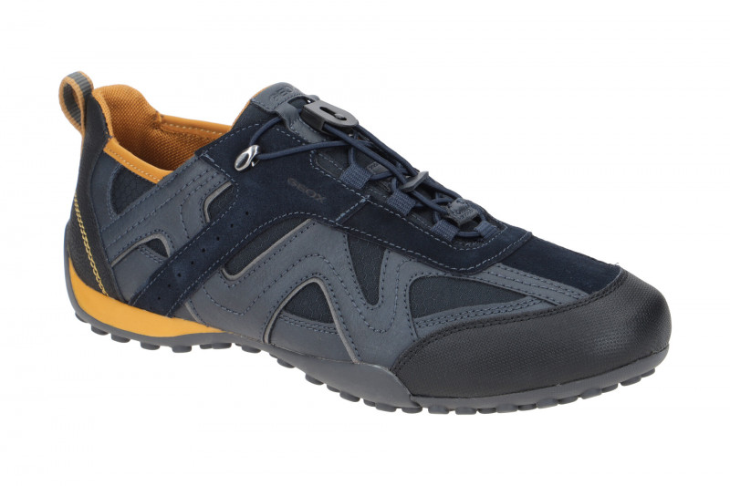 Geox Snake Sneaker Schuhe blau gelb U2507B