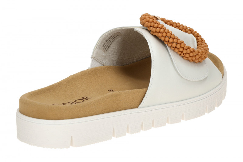 Gabor Pantolette weiß braun 83.745.21