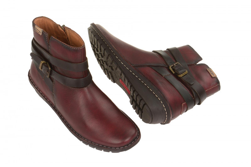 Pikolinos Damen Komfort Stiefelette Wabana rot