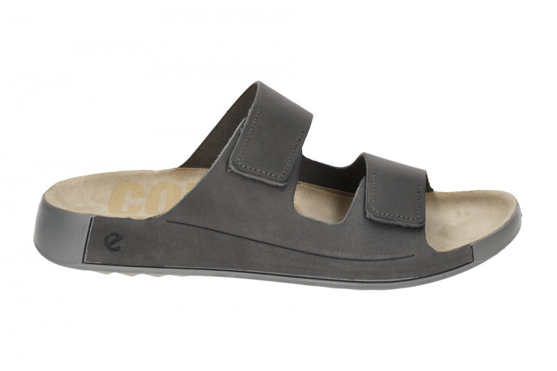 Ecco Cozmo Herren Pantolette grau steel Klett 500904