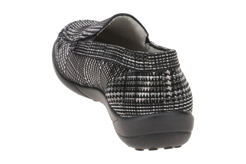 Waldläufer Kläre Slipper schwarz weiß K-Weite OrthoTritt