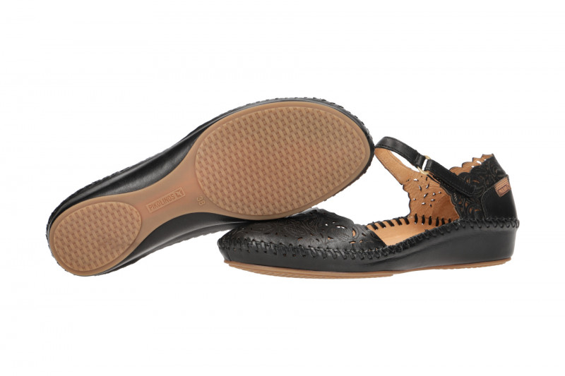 Pikolinos Vallarta Sandale schwarz gelocht 655-0906