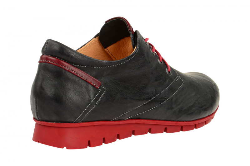 Think Menscha Schuhe dunkel-grau rot 1-81070-21