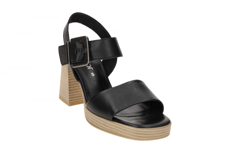 Gabor Fashion Plateau Sandalette schwarz Nappa 44.780.27