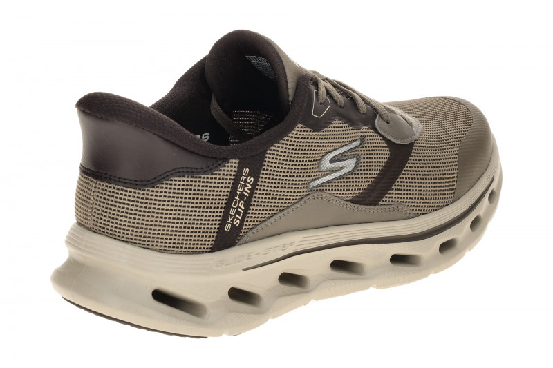 Skechers Go Walk Gliede Step Schuhe taupe braun SLIP-IN 216660