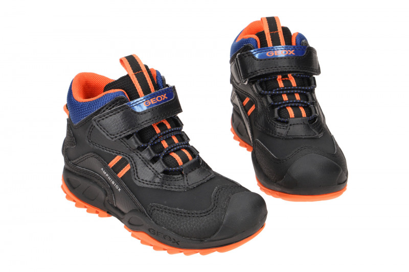 Geox Savage Kinder Stiefel schwarz orange J261WB