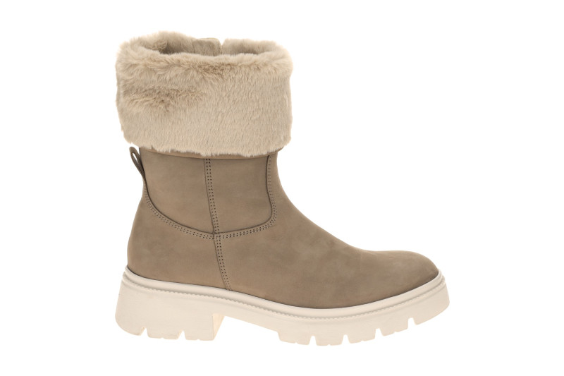 Gabor Stiefel grau fango Fellkragen gekrempelt 8021.04.005