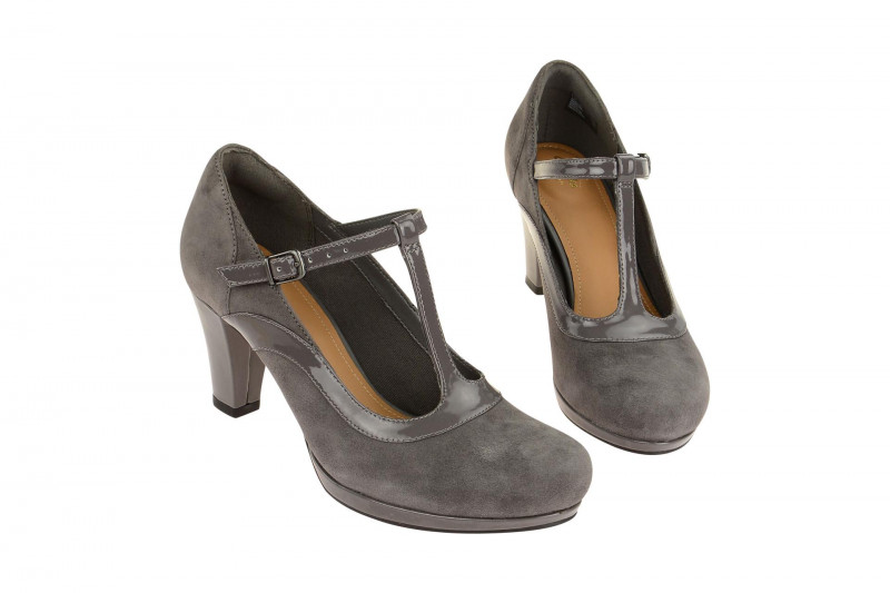 Clarks Pumps Chorus Pitch grau kombi
