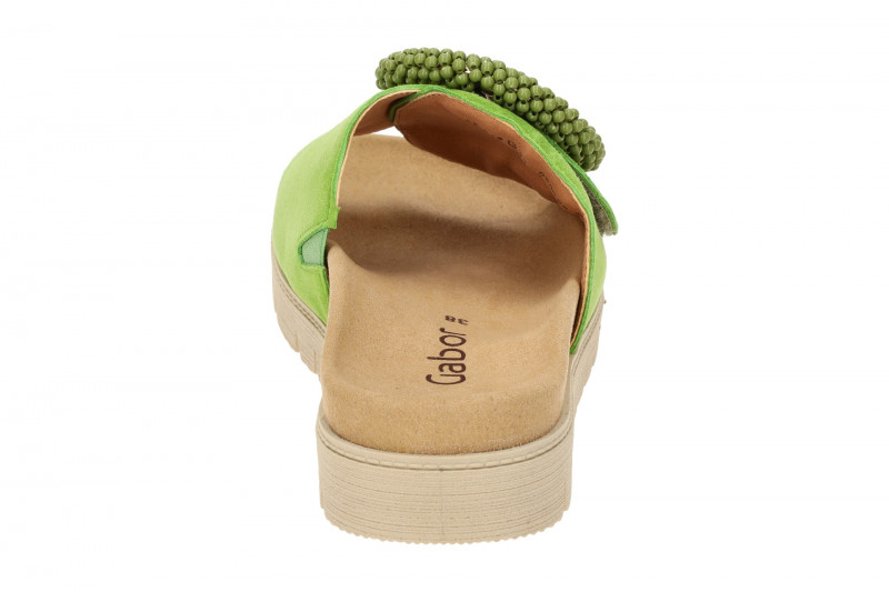 Gabor Pantolette hellgrün Velour 63.745.19