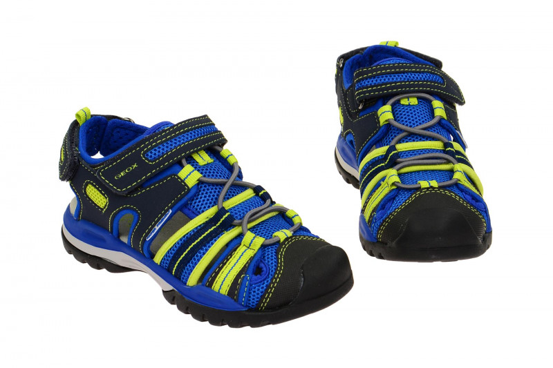 Geox Respira Borealis Outdoor Kinder Sandaletten in blau gelb