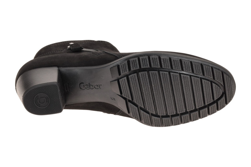 Gabor Stiefelette schwarz Nubuck H-Weite 8033.01.002
