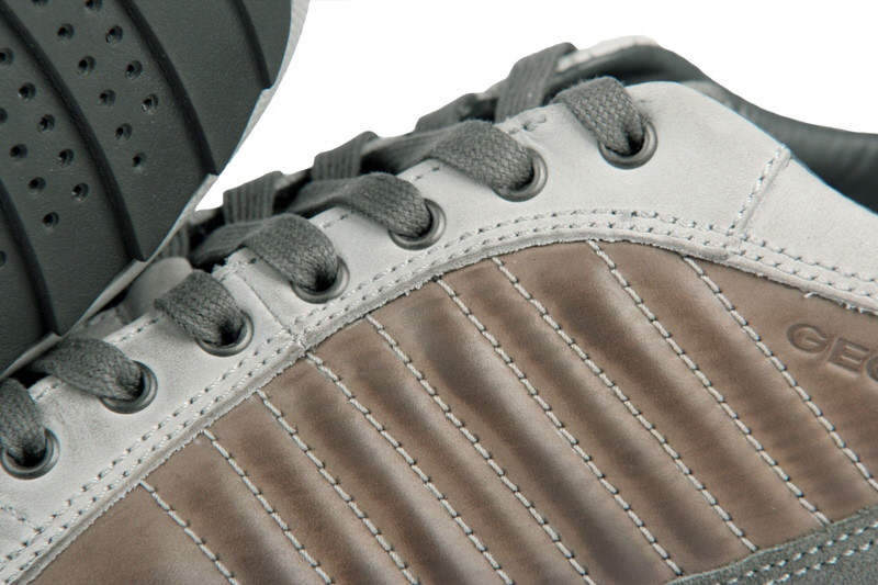 Geox Pietro V Schuhe grau braun Herren Sneakers