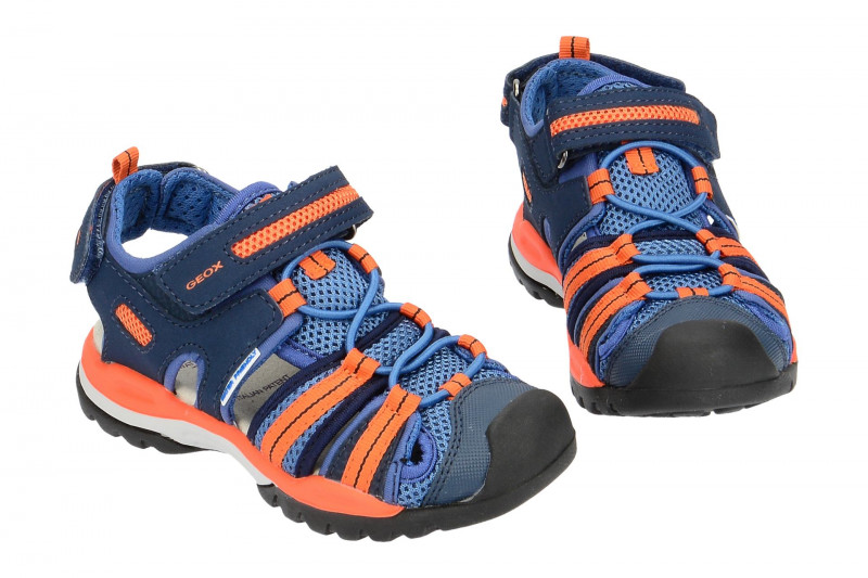 Geox Kinder Sandale blau orange Wassertauglich