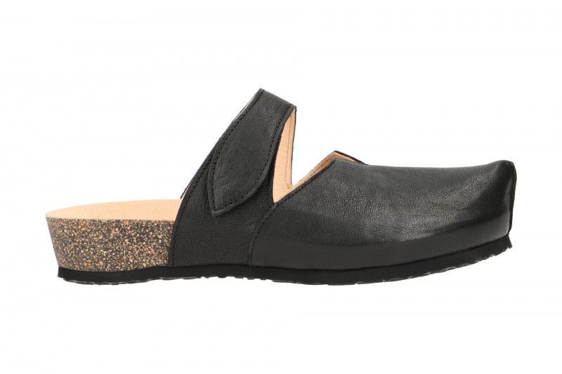 Think Kessy Pantolette schwarz Glattleder Clogs