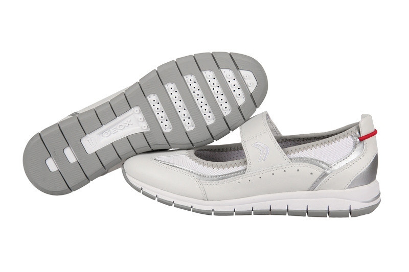Geox Respira Contactbal Schuhe in weiß Damen Slipper