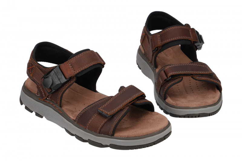 Clarks UnTrekPart Herren Sandale braun