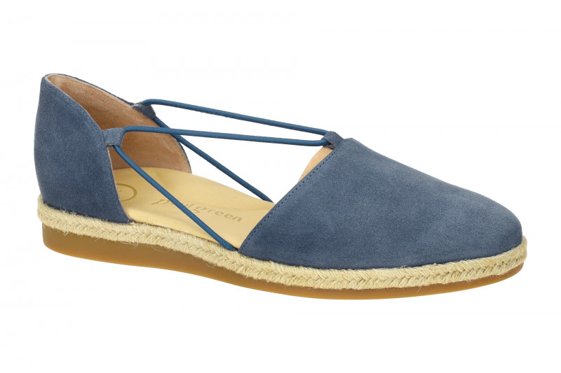 Paul Green Schuhe Espadrilles blau Velour 2856