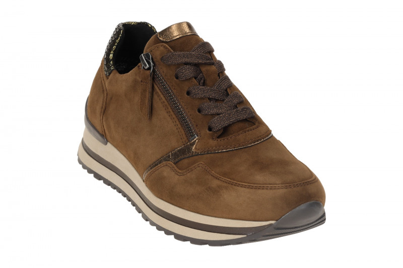 Gabor comfort Sneaker Schuhe braun Samt 56.528.31