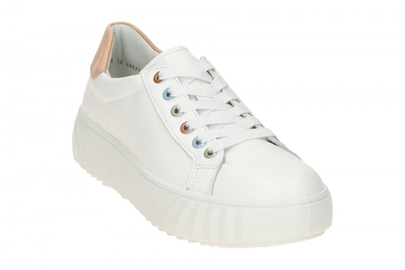 ARA Monaco Plateau Schuhe Schnürer weiß rosa H-Weite 12-46523