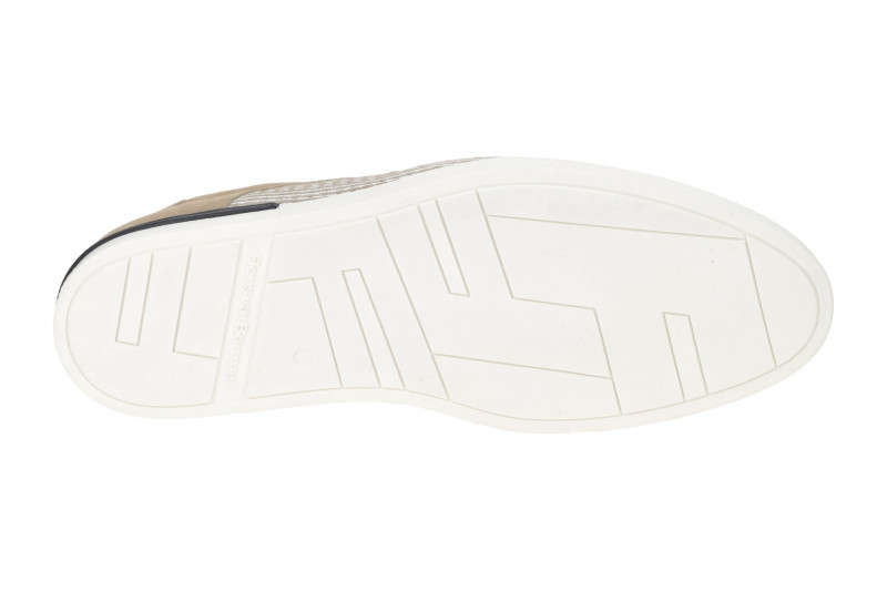Floris van Bommel De Dekker Schuhe beige weiß gestreift 30288