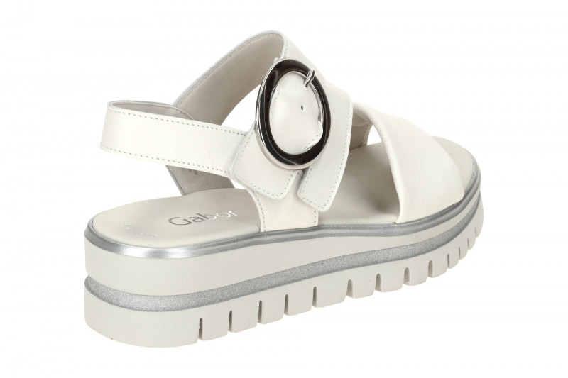 Gabor Plateau Sandalen weiß Klett Riemen 64.627.20