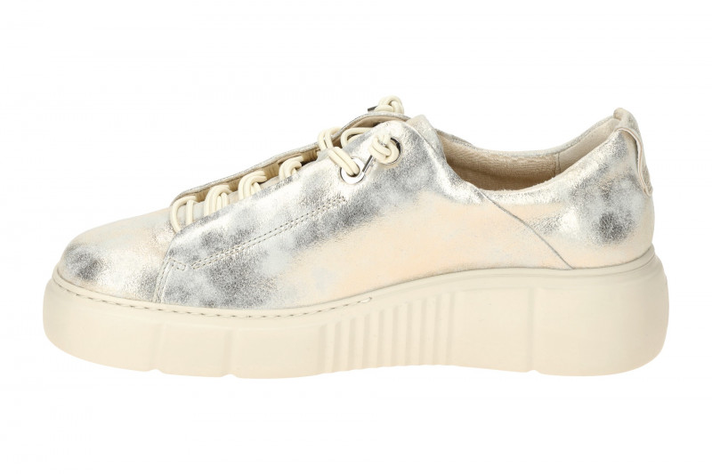 Paul Green Sneaker Keil Schuhe silber grau metallic 5418