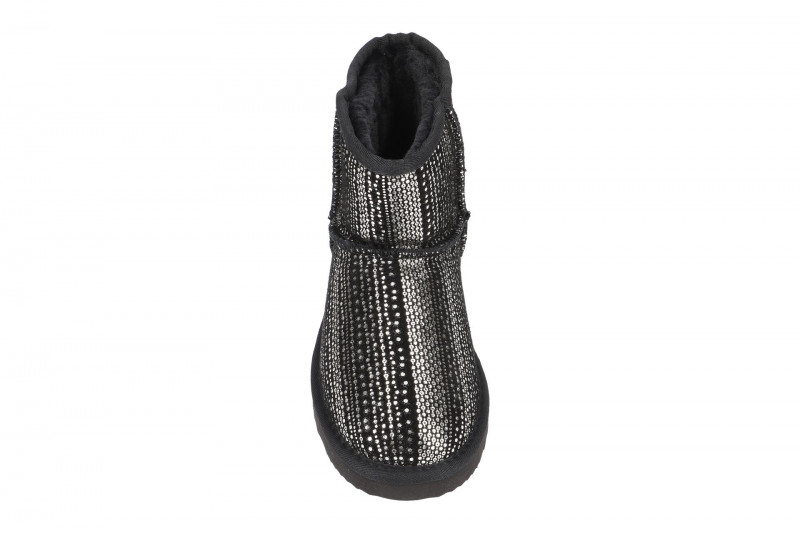 Oog Stiefel schwarz silber Mini Boots 585469