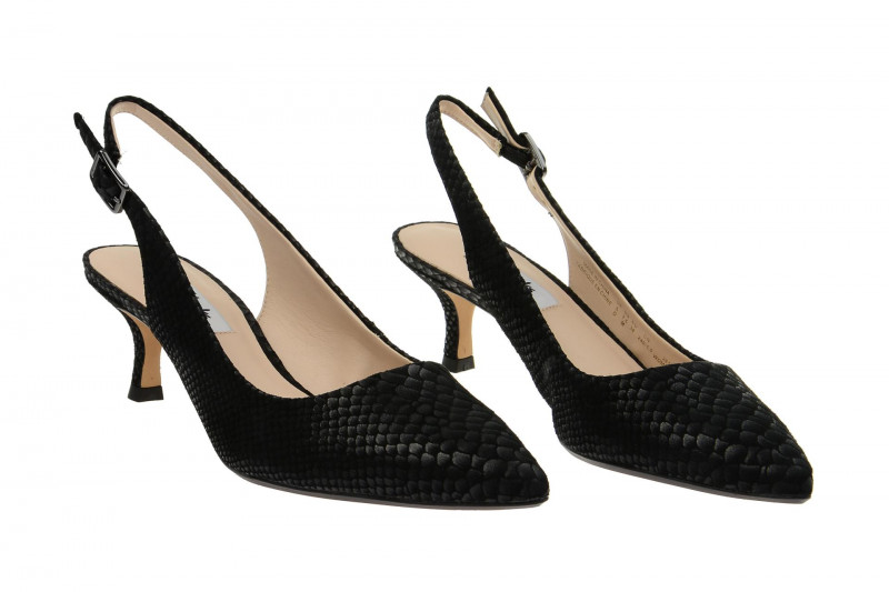 Clarks Sling Pumps schwarz snake Aquifer Belle