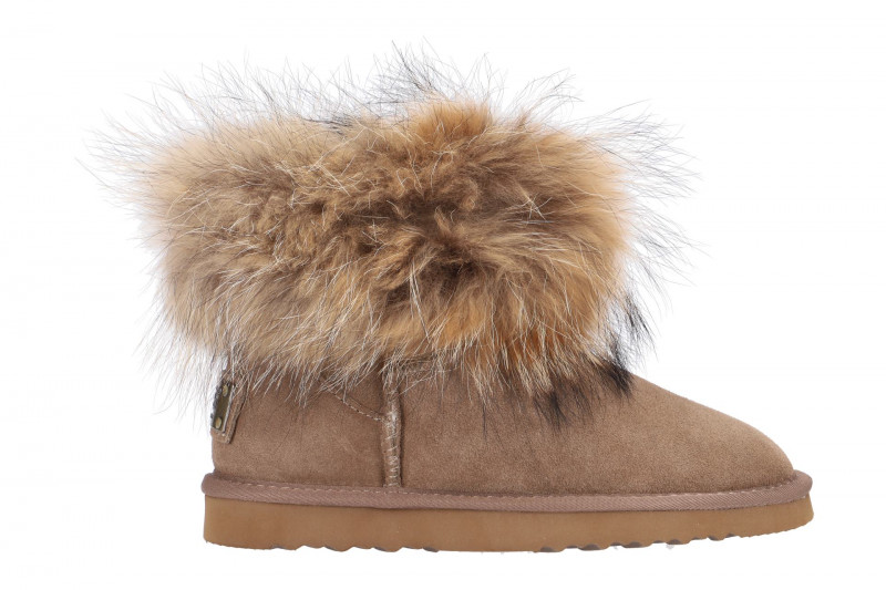 Oog Stiefel braun Lammfell Boots OB0544