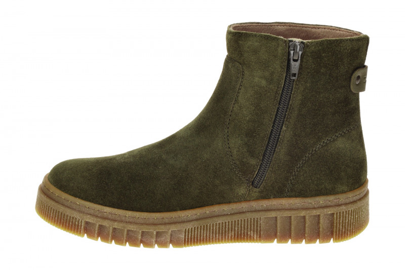 Gabor Stiefelette olive grün Zip Boots Velour 8008.02.005