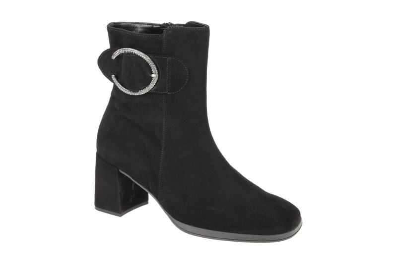 Gabor elegante Stiefelette schwarz Velour 35.692.17