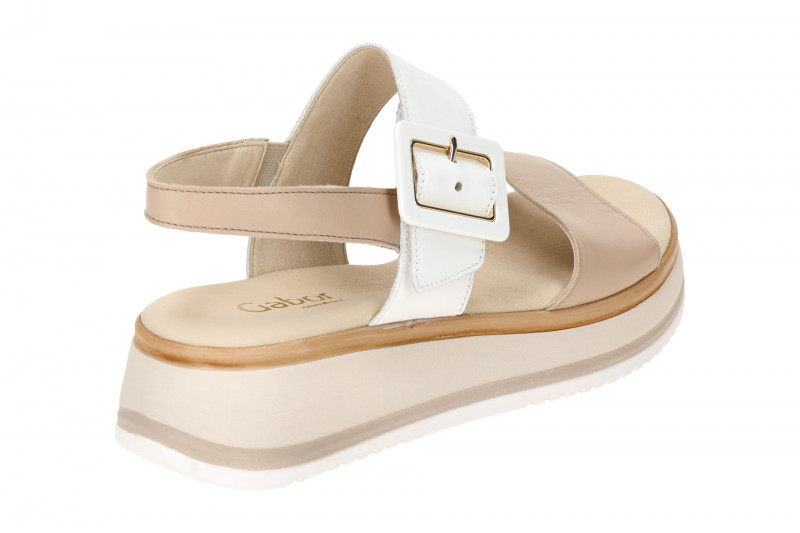 Gabor Plateau Sandale beige weiß 82.744.58